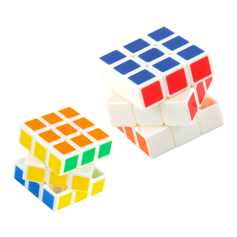 Mini 3,4 cm de tercer orden Cubo de color sólido de rotación suave Cubo de orden positivo Ciencia Educativa y educación juguete caja de presentación traje