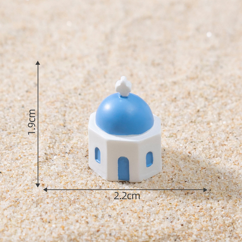 クリエイティブヨーロッパ地中海ハウスヴィラモデル建物 diy 装飾アクセサリーマイクロ風景樹脂小さな装飾品|undefined