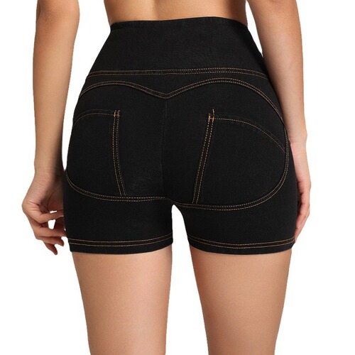  New High Waist Peach Butt Fitness Shorts Women's Tight Slimming Sports Stretch Yoga Pants Short Peach Pants