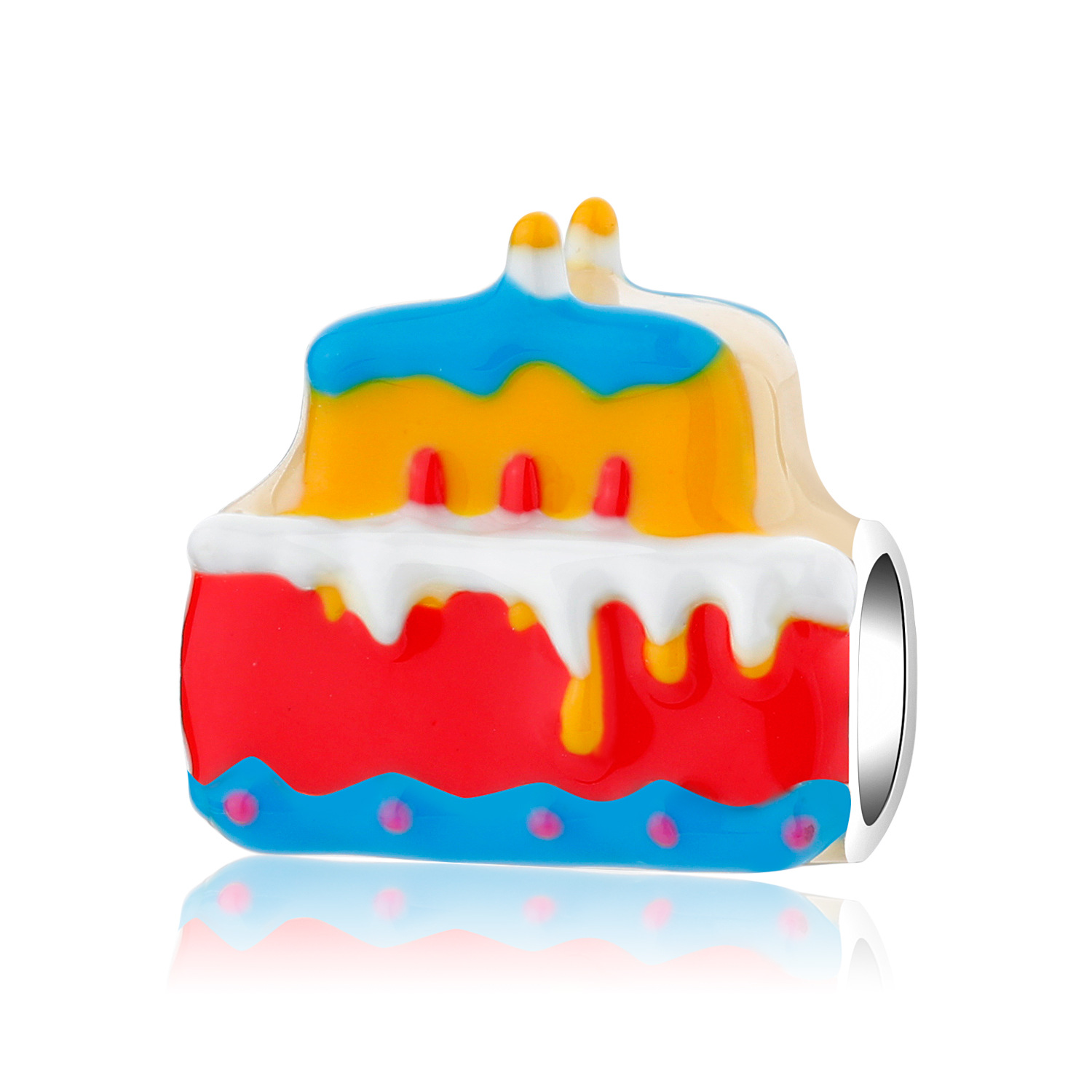 Colorful Enamel Birthday Cake Bead, additional image 2