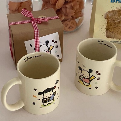 卡通庆祝帕恰小狗马克杯子ins风高颜值可爱陶瓷杯生日礼物送女生