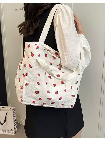 2026 Summer New Handheld Tote Bag, Large Capacity, Elegant, Simple, Fashionable, College Style, Casual, Unique Shoulder Bag