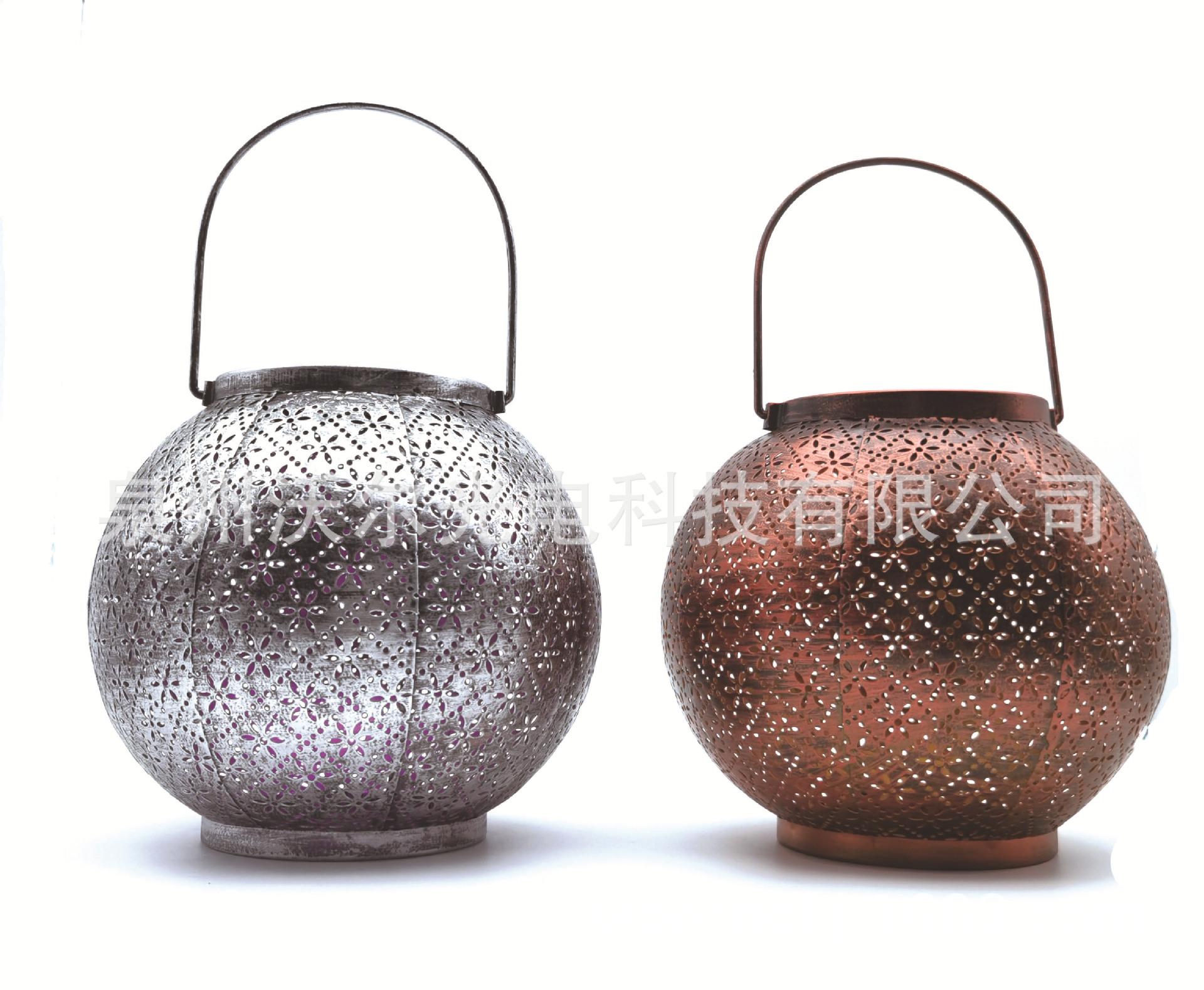 亚马逊热销LED 圆球镂空太阳能灯庭院装饰景观灯草坪灯挂树灯IP65