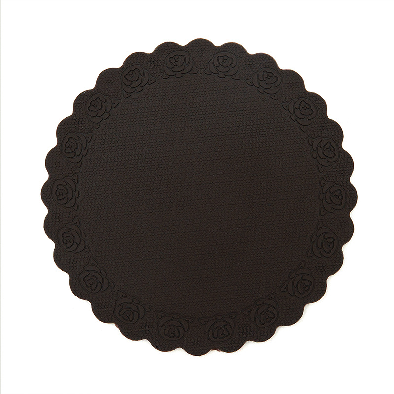 Creativo de silicona montaña Rosa encaje taza de té estera de aislamiento de PVC estera protectora para cocina comedor sala de estar comedor Mesa