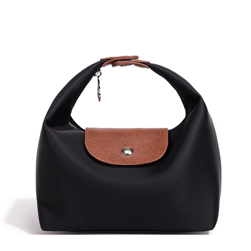 Best-selling waterproof nylon lunch bag, simple Korean style, compact commuter handbag for women, casual versatile shoulder dumpling bag