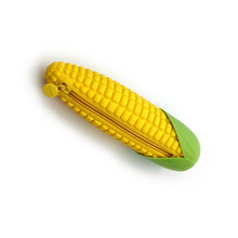 创意水果蔬菜玉米硅胶文具袋铅笔盒橡皮收纳包男女儿童学生笔袋