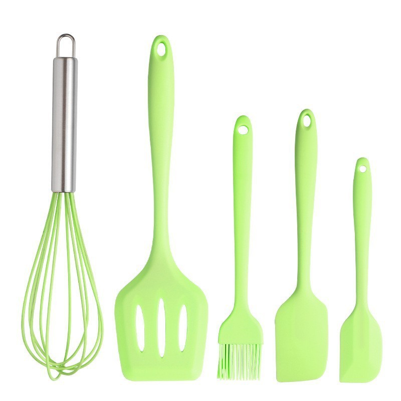 Cocina olla antiadherente cubo de almacenamiento juego de utensilios de cocina de silicona juego de 12 piezas de utensilios de cocina con mango de madera olla de silicona cuchara utensilios de cocina de silicona