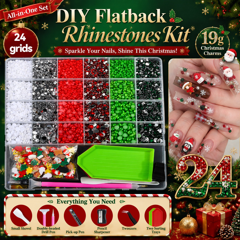 2026 Christmas Resin Nail Art Decoration Set Resin Rhinestones Pearls Cartoon DIY Phone Case Nail Accessories 2026 Christmas Resin Nail Art Decoration Set Resin Rhinestones Pearls Cartoon DIY Phone Case Nail Accessories