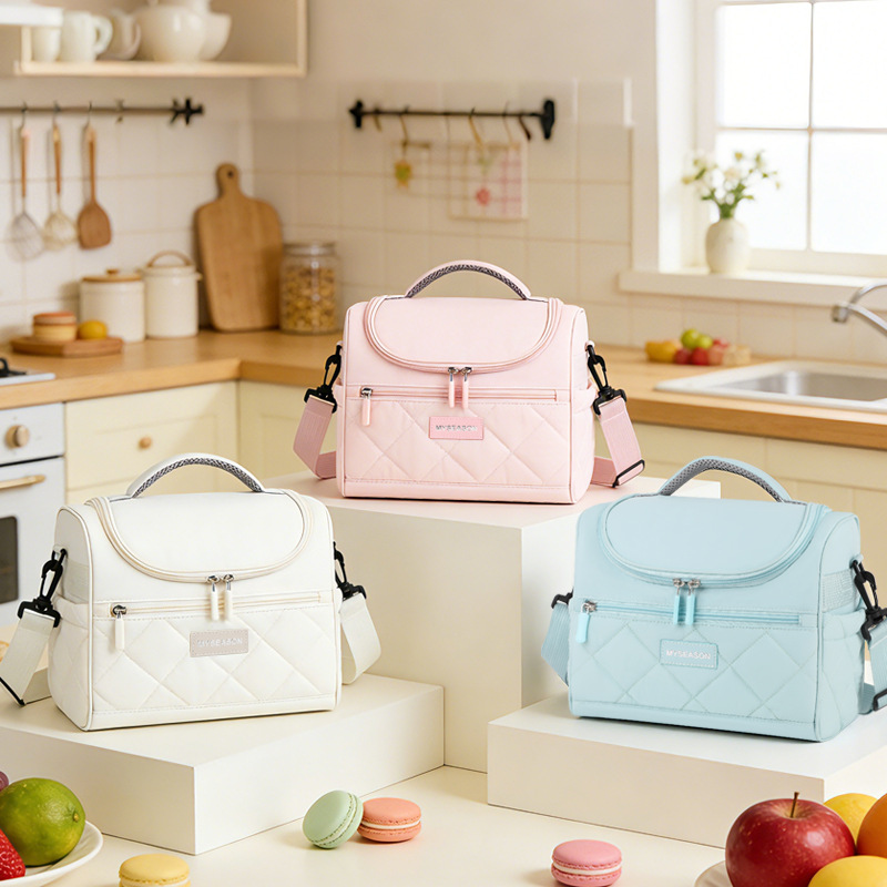 Bolsa de aislamiento térmico portátil de alto valor de cara para llevar comida al trabajo y la escuela, bolsa de almuerzo, bolsa de bento, bolsa de explosión transfronteriza, bolsa de dulces