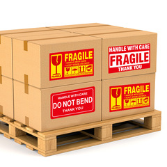 易碎品勿摔標貼勿壓小心輕拿輕放警示標籤中英文防摔不乾膠貼