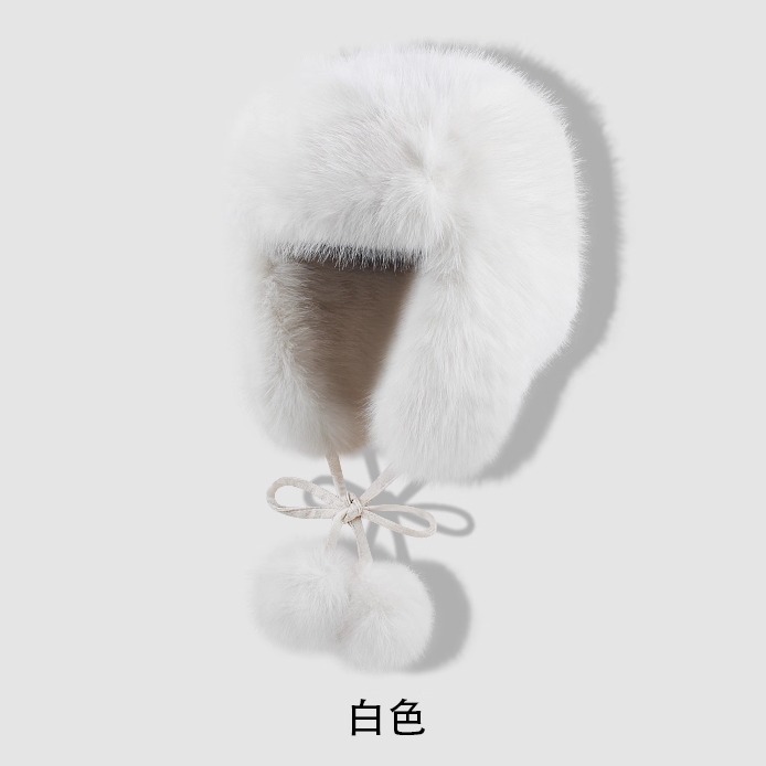 La sensación de la atmósfera es más gruesa, sombrero de pelusa de visón, sombrero de invierno caliente para mujeres, sombrero de esquí de bicicleta del noreste.