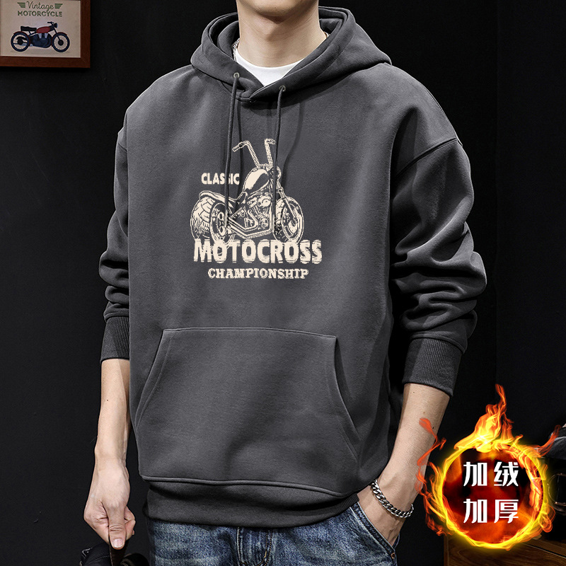 420g estilo de puerto japonés guapo chaqueta impresa con capuzas primavera y otoño hombre abrigo de estudiante casual suelto