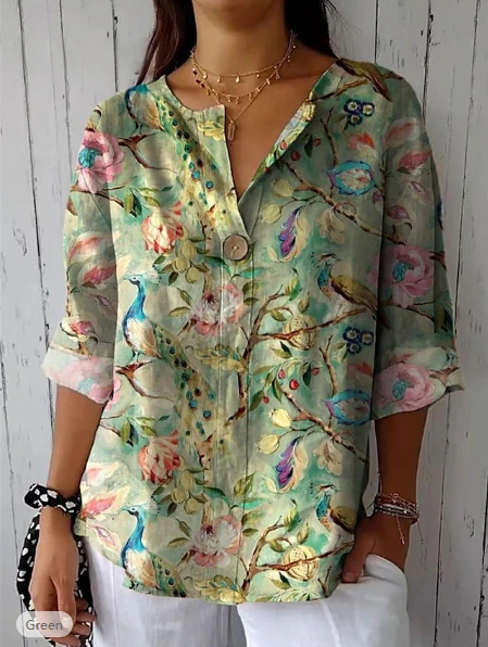 2026 nuevo spot de comercio exterior transfronterizo Europa y Estados Unidos estación independiente de ropa de mujer primavera y otoño botones de explosión de cuello en V camiseta de camiseta casual image 8