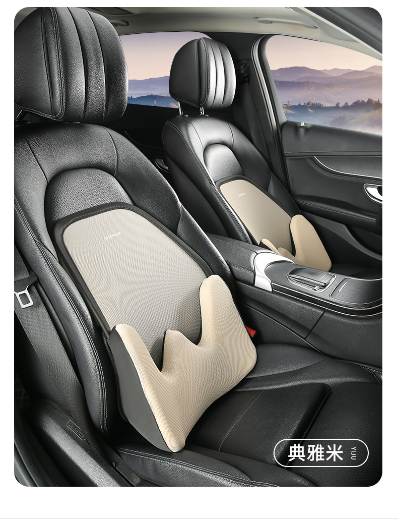Car Lumbar Support, Aviation-Grade Car Lumbar Cushion, Neck Support Pillow, Car Seat Lumbar Support, All-Season Driving Headrest and Lumbar Support