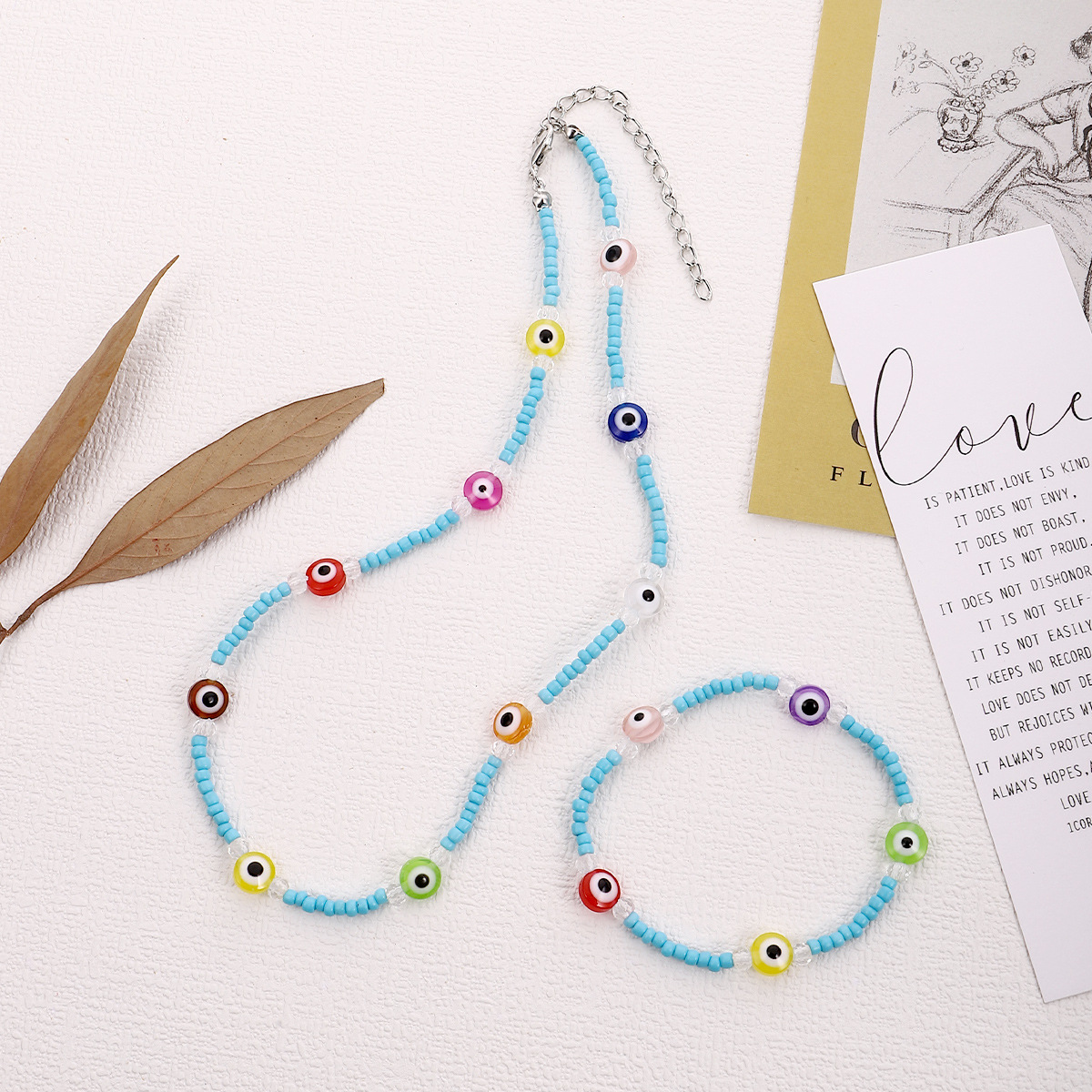 Bohemian Devilu0027S Eye Beaded Womenu0027S Bracelets Necklace