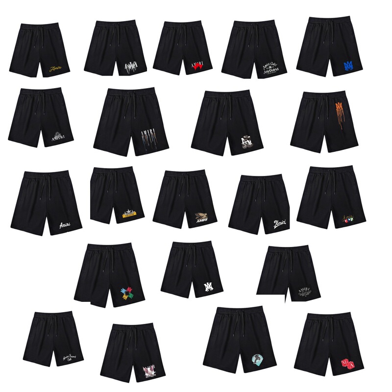 Ami Summer Cross-Border Men and Women Couple Diamond Presbyopia Casual Embroidered Shorts Comfortable Loose Sports Pants New Trend