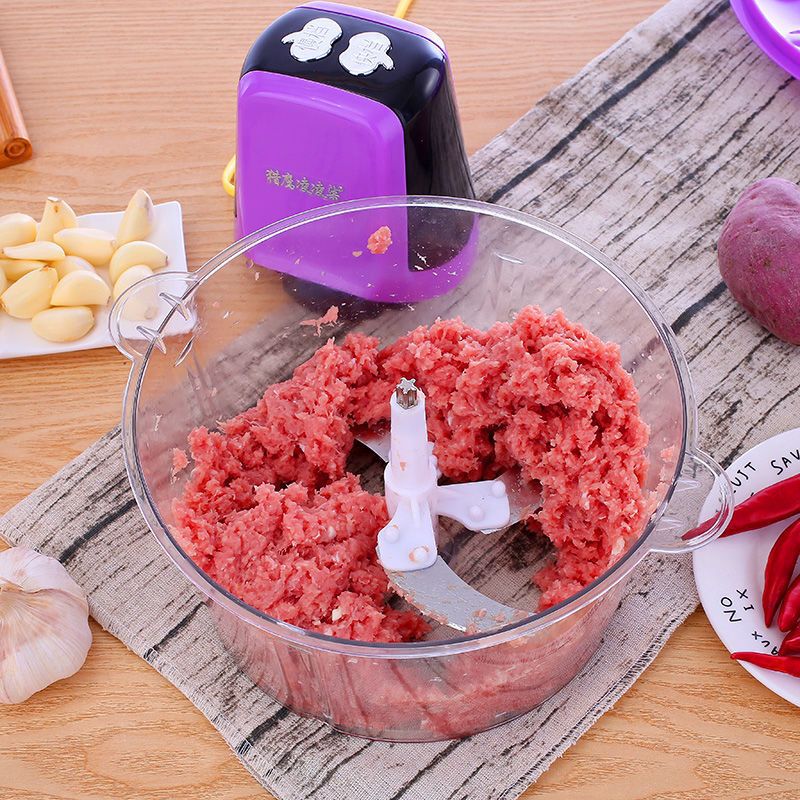 绞肉机家用电动不锈钢小型碎肉馅搅拌机多功能打蒜泥蒜蓉器绞菜机|undefined