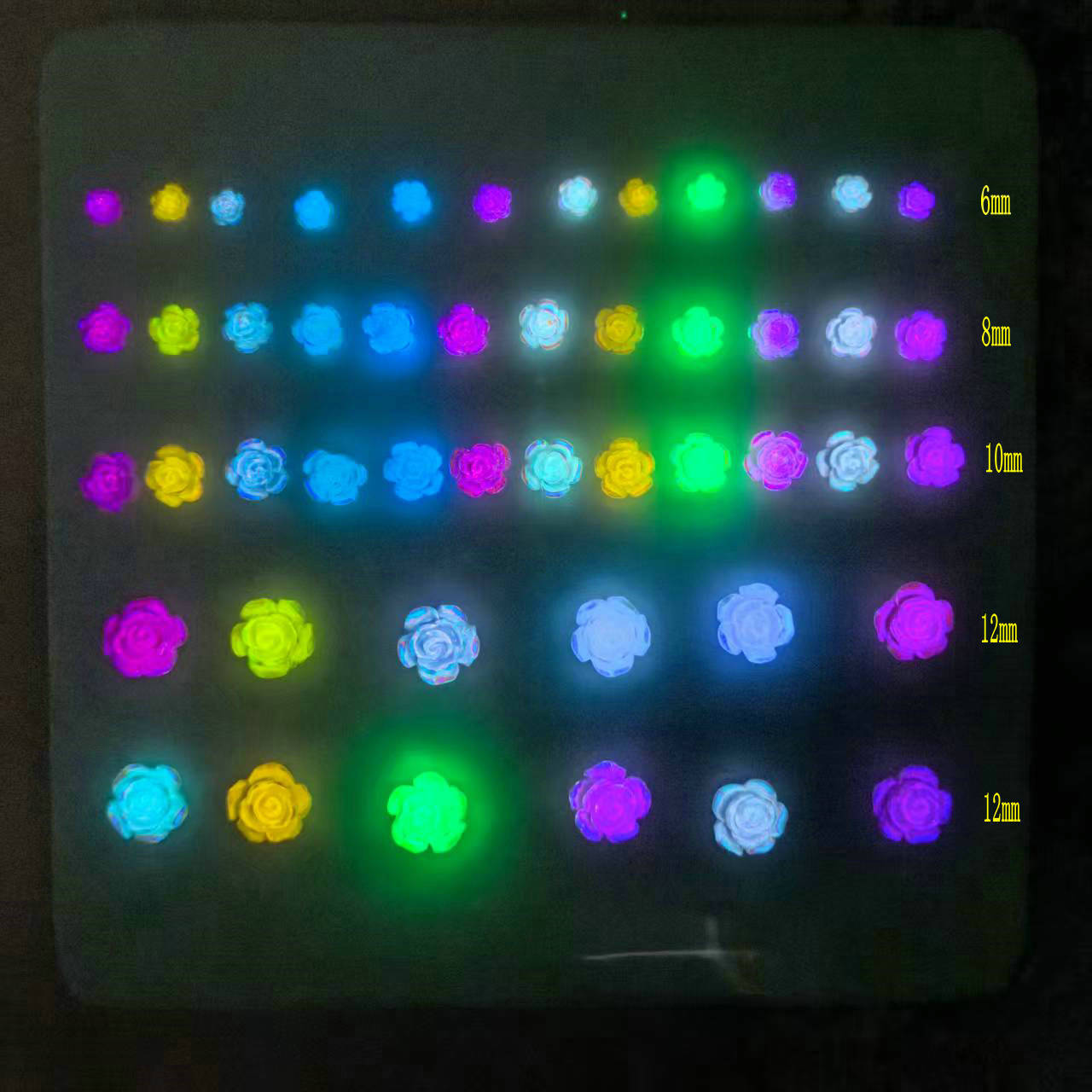 夜光玫瑰花6mm美甲饰品配件花朵夜光效果.jpg