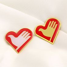 青年志愿者徽章长方形磨沙胸牌鸽子手中国青年志愿者文明号胸徽