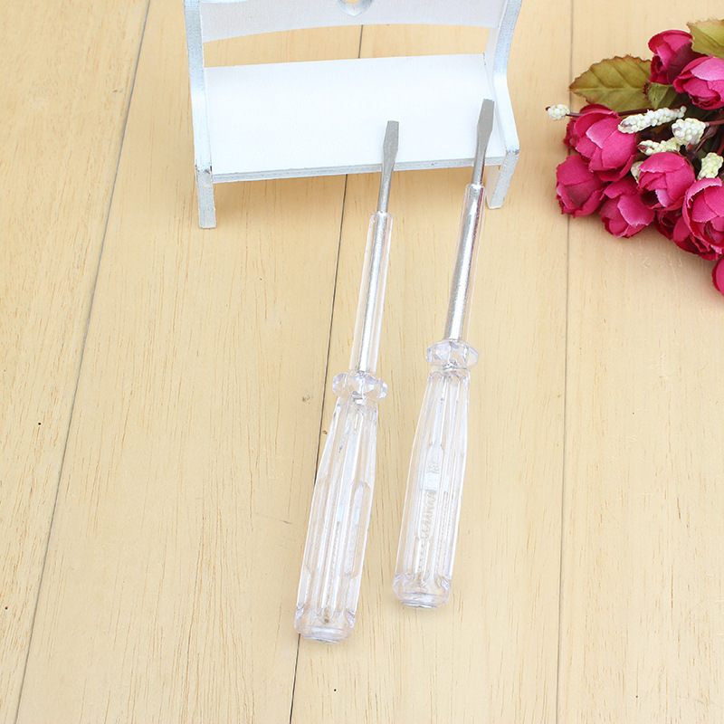 金马高级测电笔 试电笔 亮灯式 常用水晶透明螺丝刀  一元批发