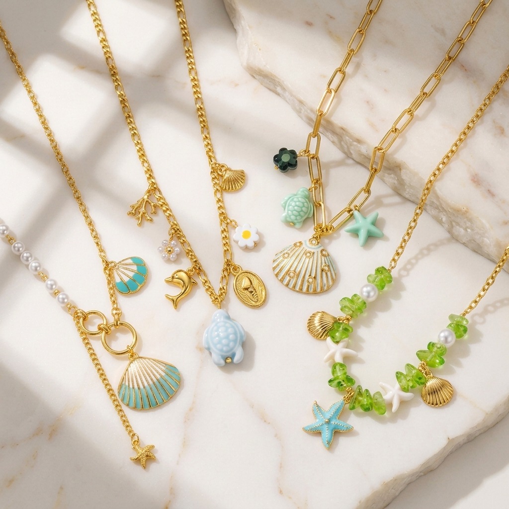 marine brand small design necklace