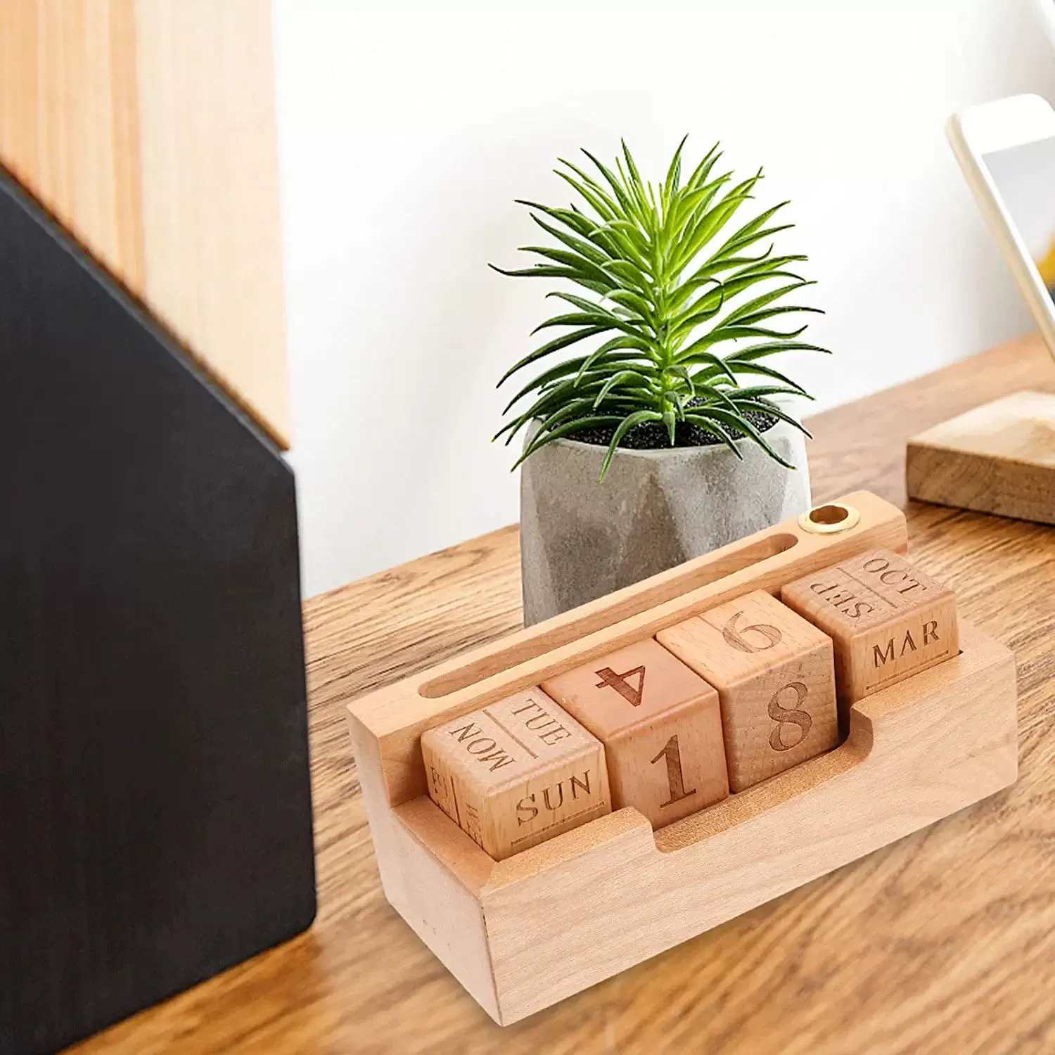 Деревянный календарь деятельности ручной работы Украшение даты выход на пенсию средняя школа вступительный экзамен обратный отсчет маленький деревянный календарь
