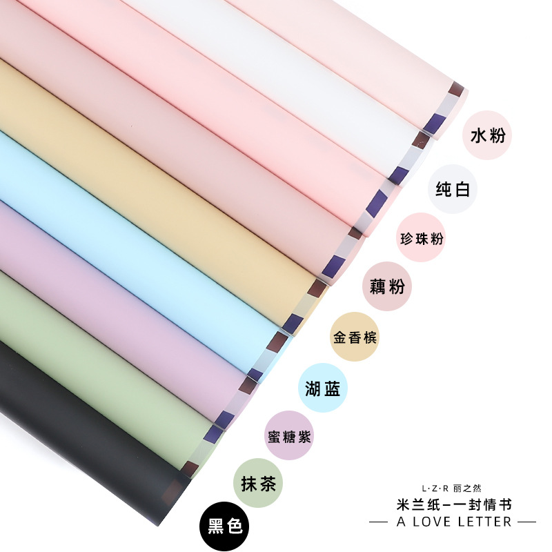 Lizgiran engrosada impermeable caja de regalo papel de embalaje de flores una carta de amor 20 unidades