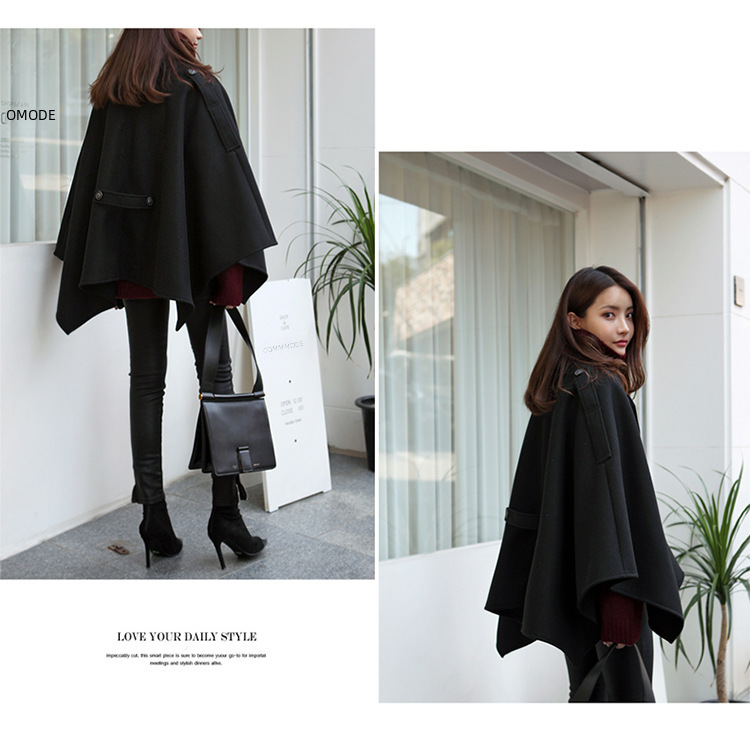 Wollmantel Damen Winter 200kg Neujahrstag Kriegsmantel Mantel lang locker Schnürschal Cape gepolsterter Mantel_voghion.com