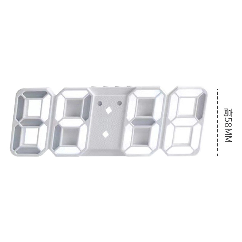 Reloj estéreo 3D de fábrica de fuente, reloj despertador LED, modelo más vendido transfronterizo, reloj de pared 3D para salón, reloj digital transfronterizo
