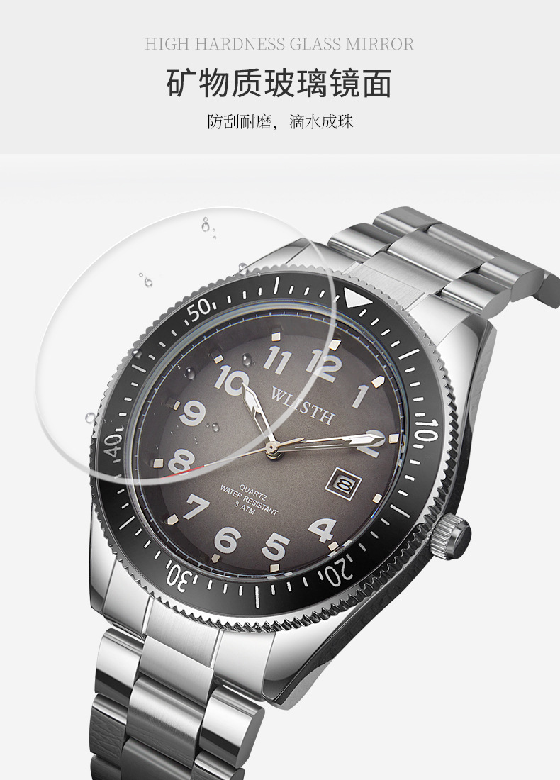 Title 6, Montre Homme Quartz Lumineuse Étanche avec Cale...