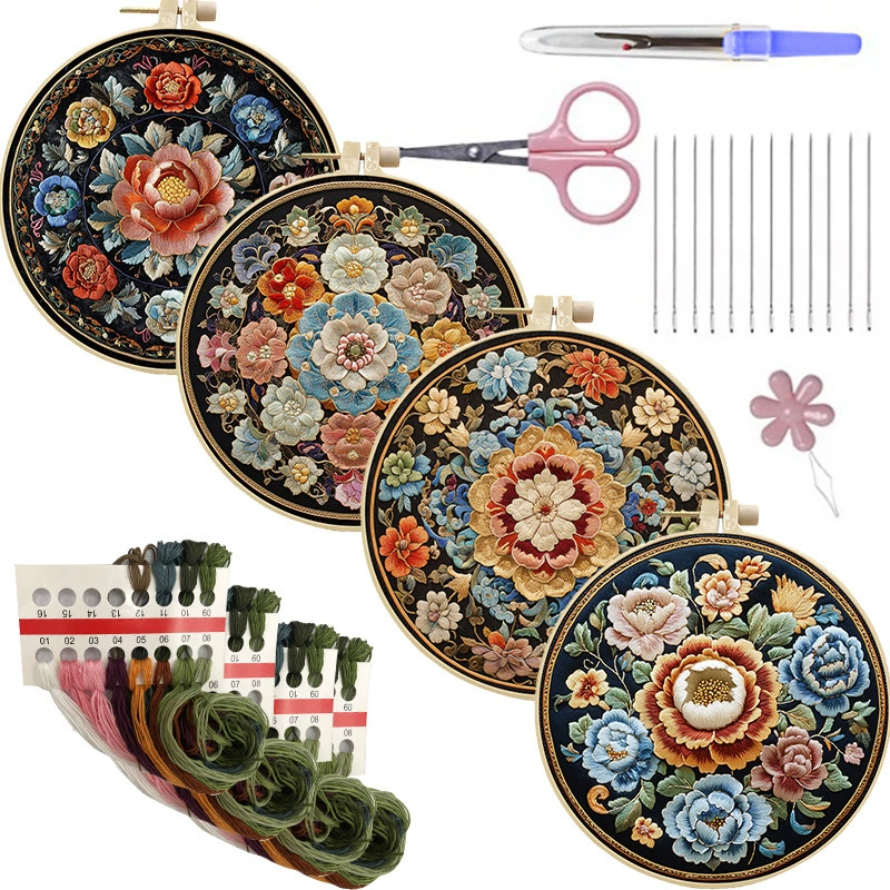 Genuine cloth, creative materials set, handmade, for import, with embroidery, English