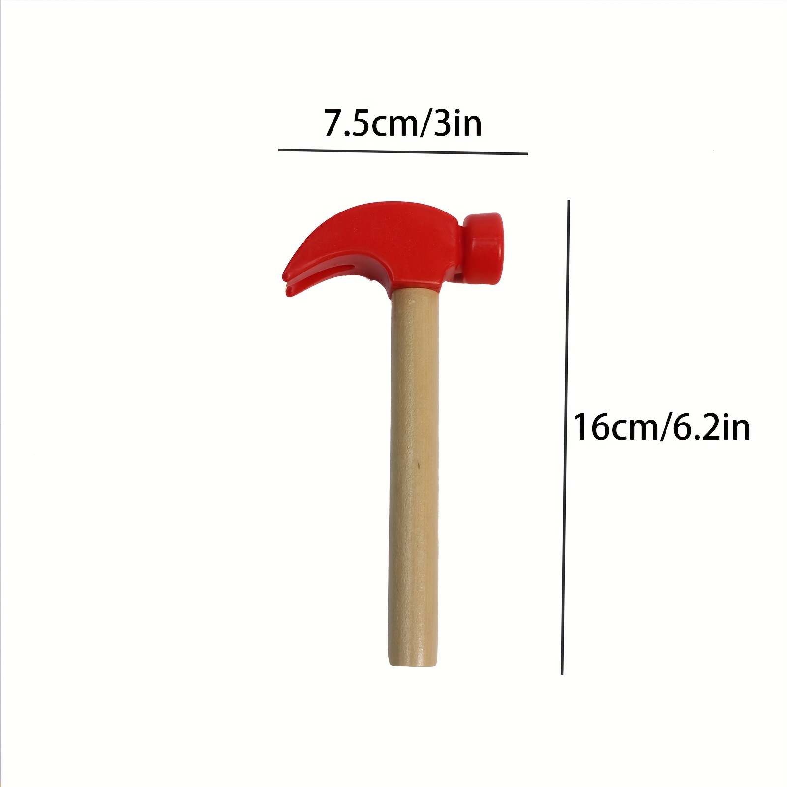 Martillo para niños martillo de madera juguete simulación pequeño martillo de madera tocando juguete pequeño martillo jardín de infantes Taller de madera herramienta de frotamiento