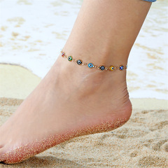 New Bohemian Style Devil's Eye Ankle Chain, Fashion Summer Ankle Chain for Women, Blue Eye Ankle Chain