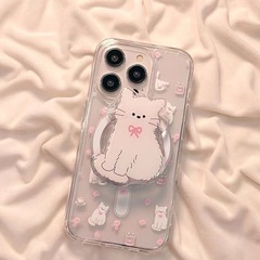 アニメの花猫は磁気吸引を持ってリンゴ16promax携帯ケースiphone15/14ソフト13/12女性を適用している