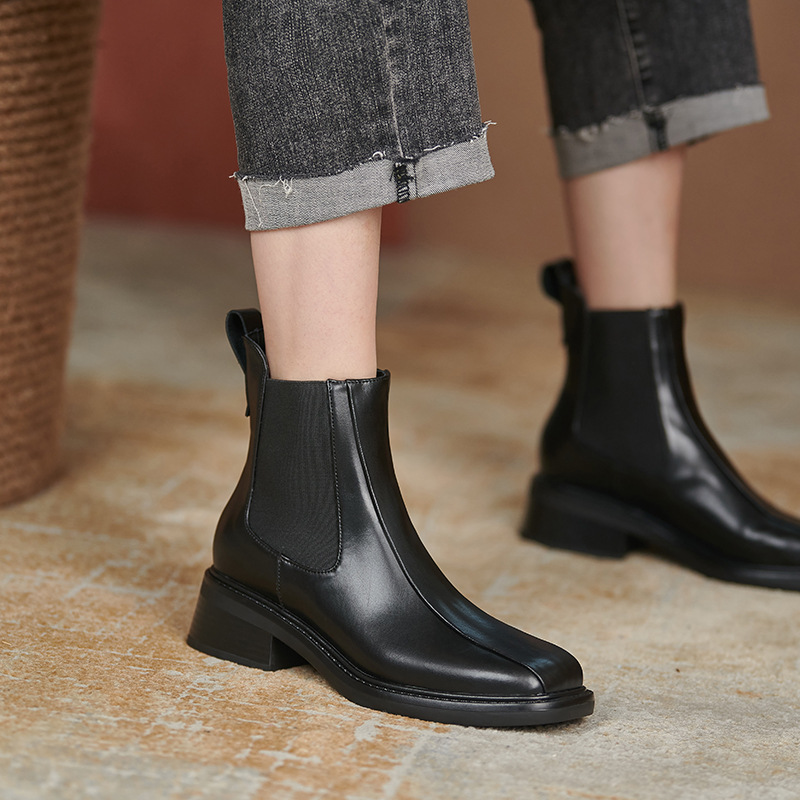 Chiko Noreen Square Toe Block Heels Boots