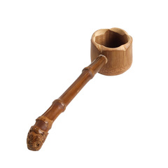 炭化竹根水勺 竹水瓢  茶道竹製打水器  竹工藝品 茶具配件分茶器