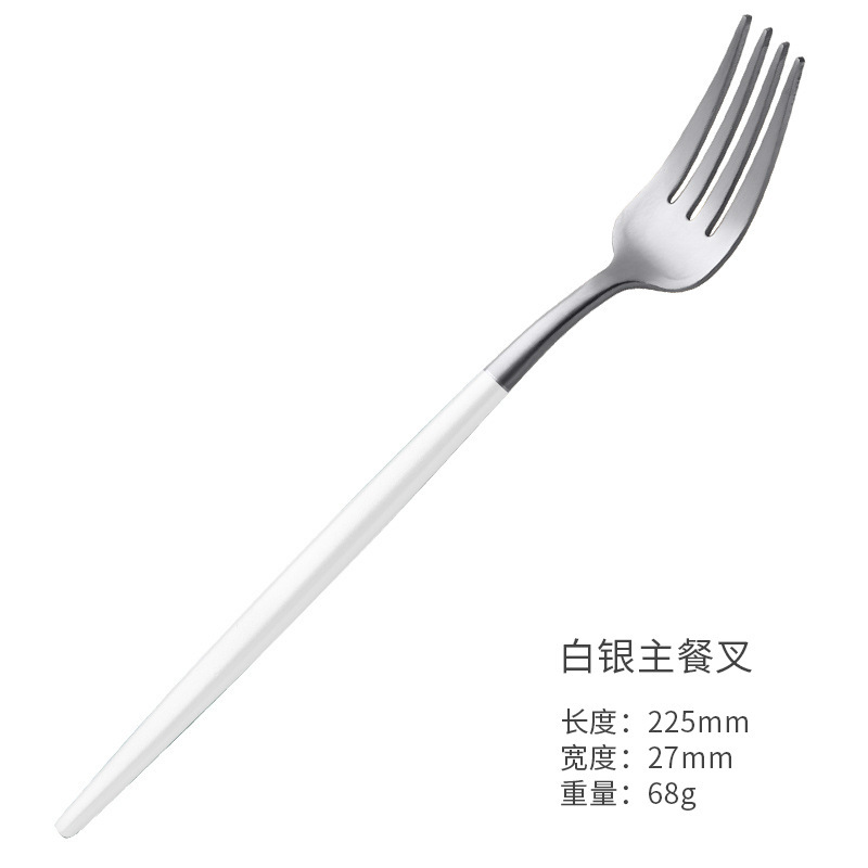 304 de acero inoxidable vajilla portuguesa cuchillo, tenedor y cuchara de cuatro piezas chapada en oro cuchara Nordic comida occidental traje de filete de oro negro