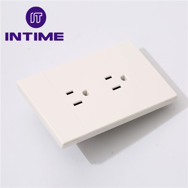家装批发118美标两位插座美式三孔墨西哥加拿大外贸热销入墙式
