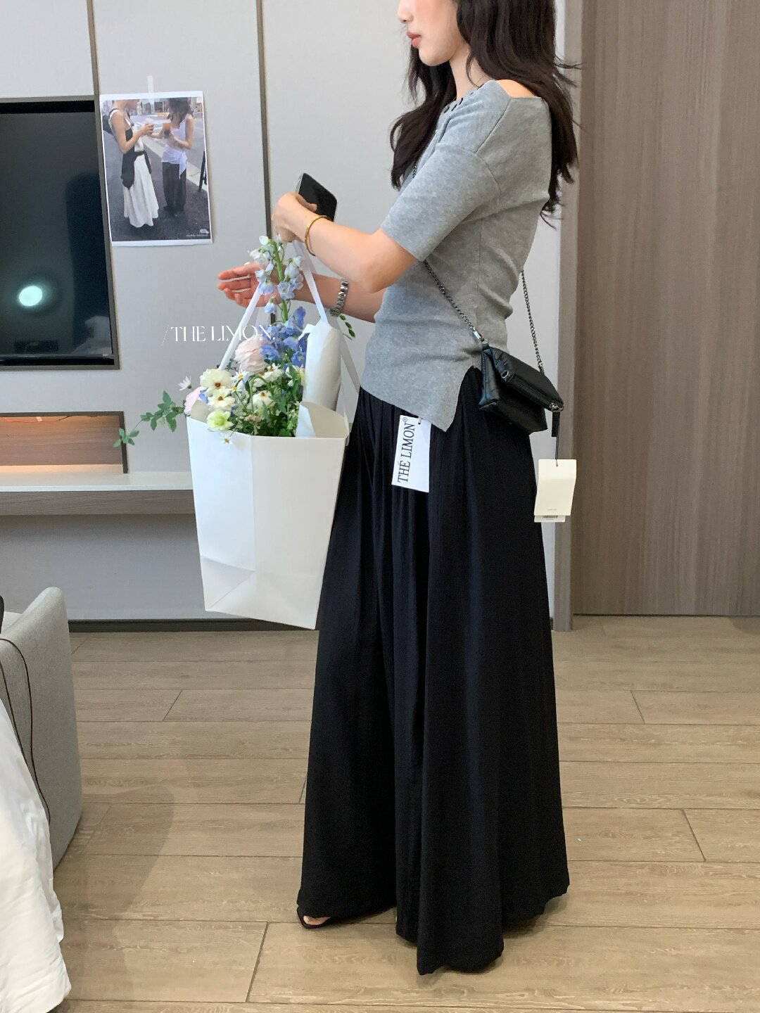 Quần culottes nữ ống rộng cạp cao dáng lười mùa hè 2026 — Thẻ nông, màu đen, màu hồng, màu cam chi tiết 24