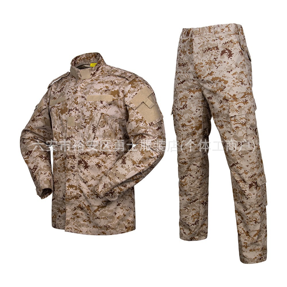 Trajes de camuflaje negros transfronterizos para hombres al aire libre tácticos trajes de entrenamiento resistentes al desgaste herramientas primavera y otoño fabricantes al por mayor