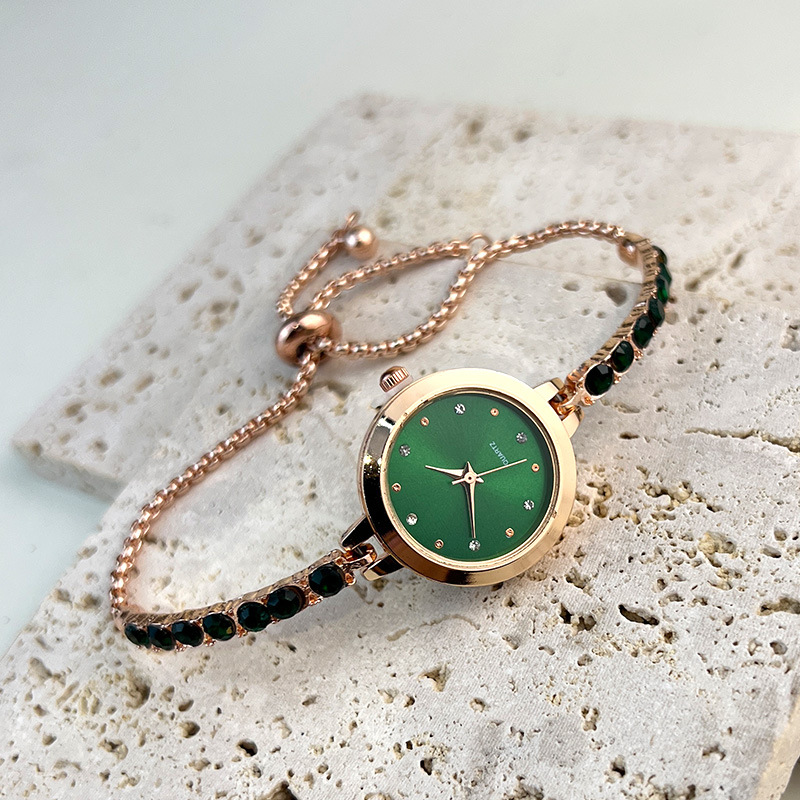 Women's Quartz Watch Colorful Diamonds Bracelet Style Elegant_voghion.com