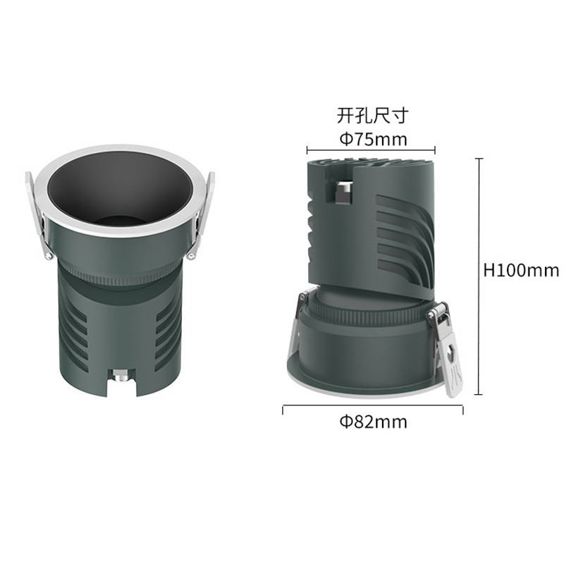 Anti-deslumbrante LED de alta potencia downlight sala de estar dormitorio borde estrecho sin lámpara principal de la colina de la nueva lámpara de punto