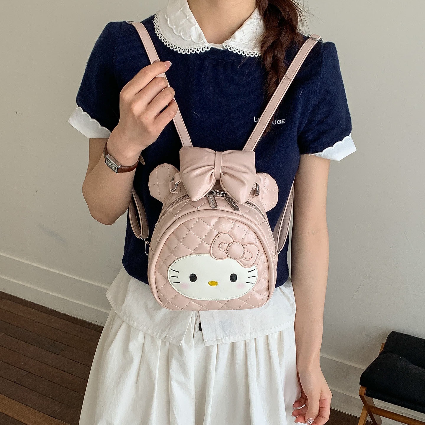Mochila mini lindo bolso pequeño gato diseño 2026 bolso minimalista clase nueva chica de viaje