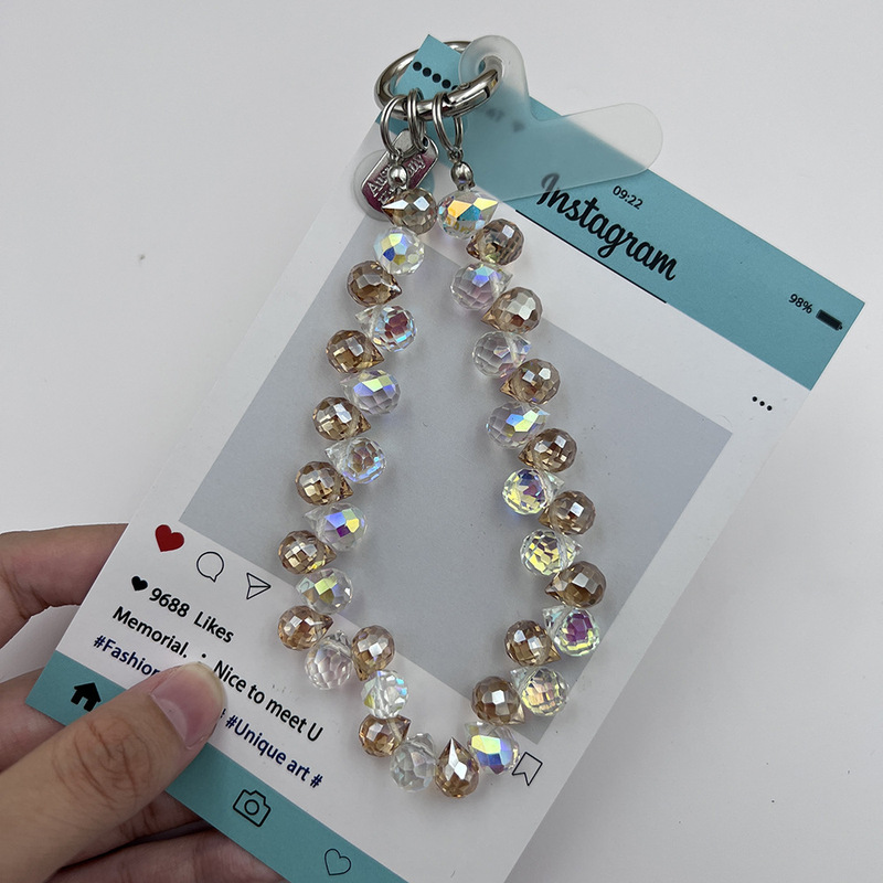 High-End Crystal Mobile Phone Chain Pendant New Wrist Chain Women's High-End Light Luxury Exquisite Pendant Key Pendant