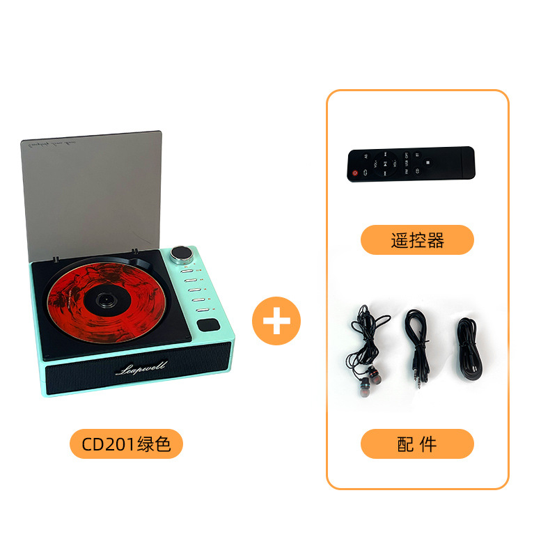 CDプレーヤー 充電式 スクリーン付き 多機能 Bluetoothスピーカー 高音質 学生向けアルバム ニッチギフト レトロデザイン