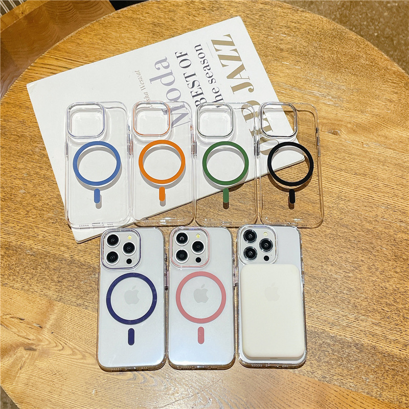 Iphone16 promax氷透携帯ケース15plusアップル13pro透明マグネット12保護カバー|undefined