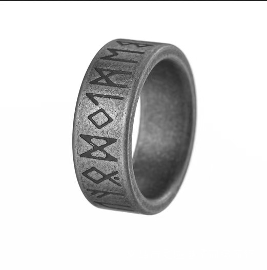 Viking Runa Titanium Steel Ring