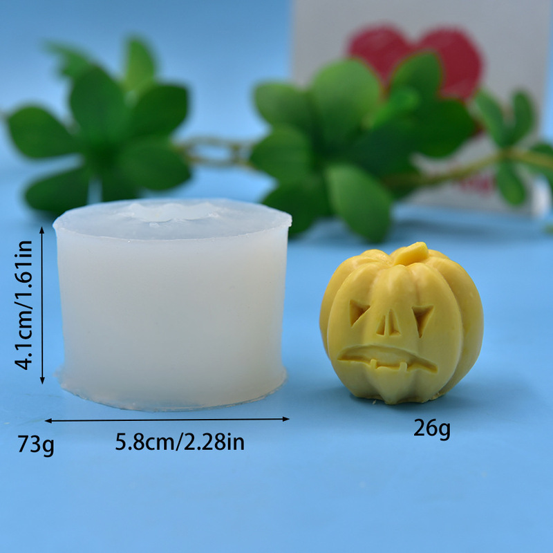 ハロウィンスマイリーフェイスカボチャ型シリコンモールド石鹸シリコンモールドフォンダンdiyキャンドル接着剤オーナメントモールド|undefined
