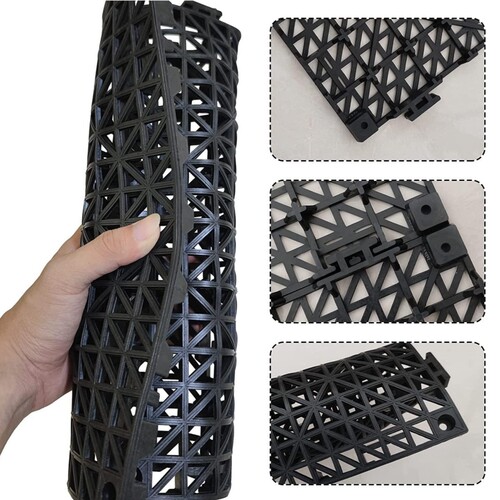 Thickened hollow swimming pool bathroom anti-slip mat warehouse courtyard engineering water-proof foot mat bathroom splicing anti-fall floor mat
