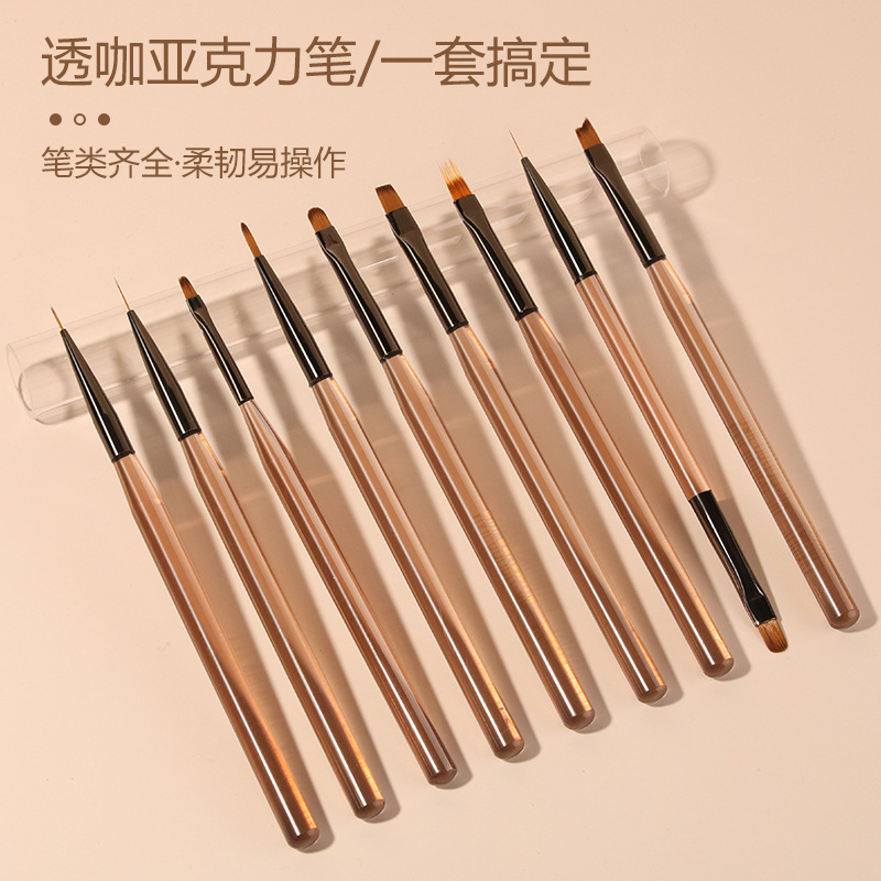 Japanese nail art pen brush suit phototherapy painting drawing pen sweeping pen double-headed construction pen gradient pen wholesale Japanese nail art pen brush suit phototherapy painting drawing pen sweeping pen double-headed construction pen gradient pen wholesale